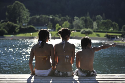 Kinder am Badesee in Eben im Pongau